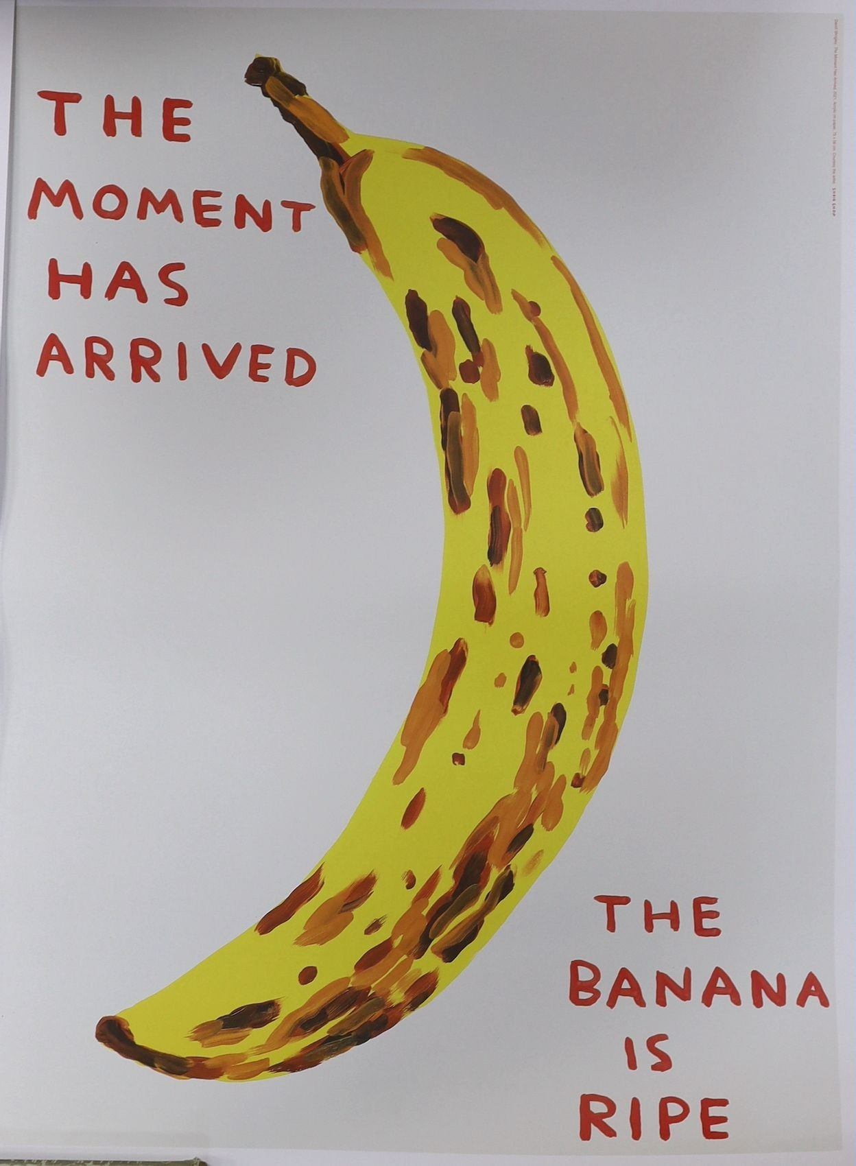 David Shrigley (1968-), two colour prints, 'If you don't like tomatoes' and 'The moment has arrived', 81 x 60cm, unframed